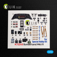 Sunderlend MkI/II - 3D Декаль Інтер'єр для набору Special Hobby 1/72 Kelik K72245