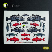 Sea Fish, type 2. Diorama accessory set, 3D decal. 1/35 Kelik KA35004 Sea Fish, type 2. Diorama accessory set, 3D decal. 1/35 Kelik KA35004
