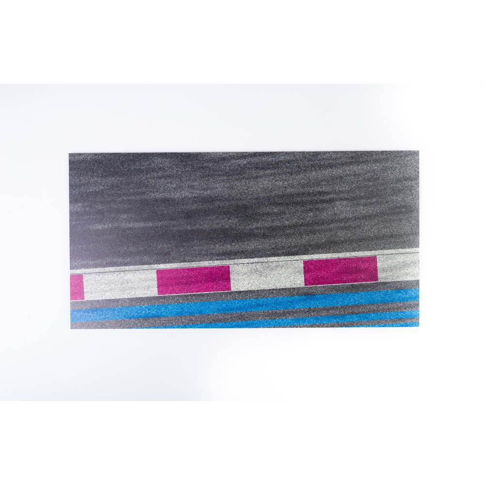 Model stand - Asphalt road Moto race track type 3   Base - Acrylic 3 mm (357 x 180 mm) 1/12 Kelik KS12003