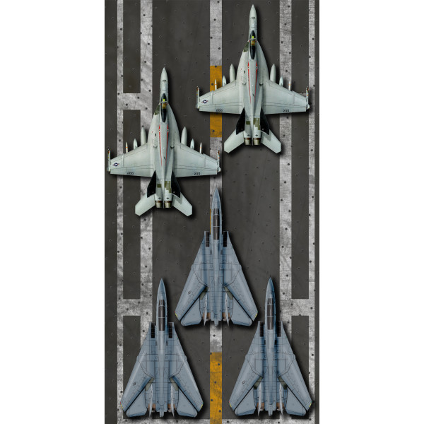 Model stand - CV-63 Kitty Hawk - Acrylic 3 mm (357 x 180 mm)  1/144 Kelik KS14405