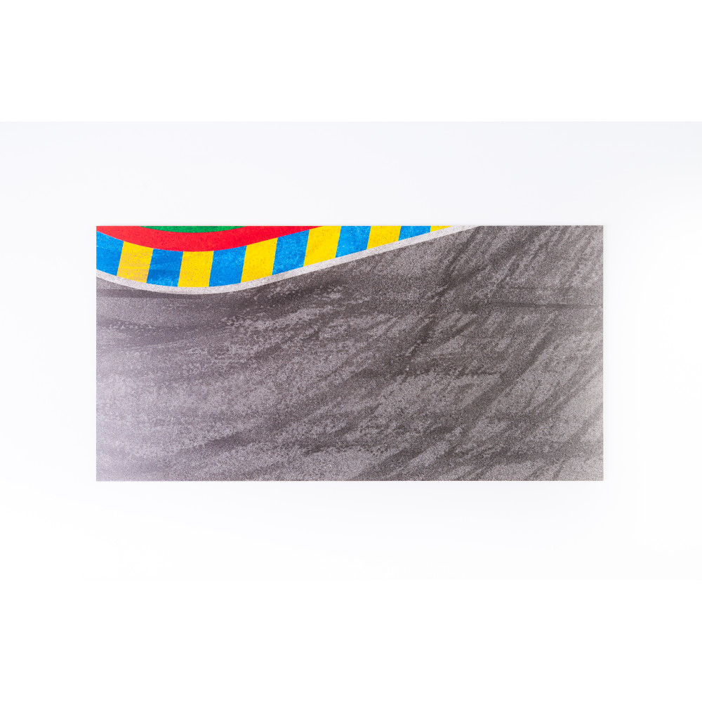 Model stand - Asphalt road 24 Hours of Le Mans Turn Base - Acrylic 3 mm (180 x 357 mm) 1/24 Kelik KS24003