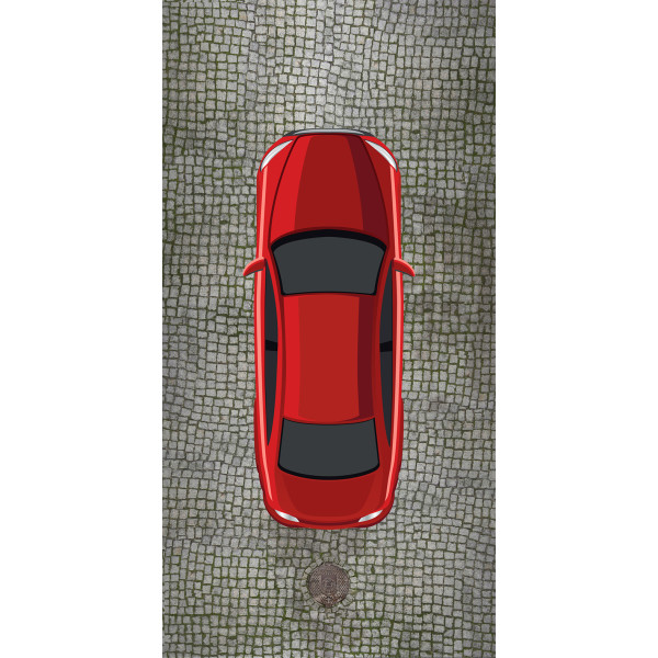 Model stand - Paving stone road Base - Acrylic 3 mm (180 x 357 mm) 1/24 Kelik KS24010