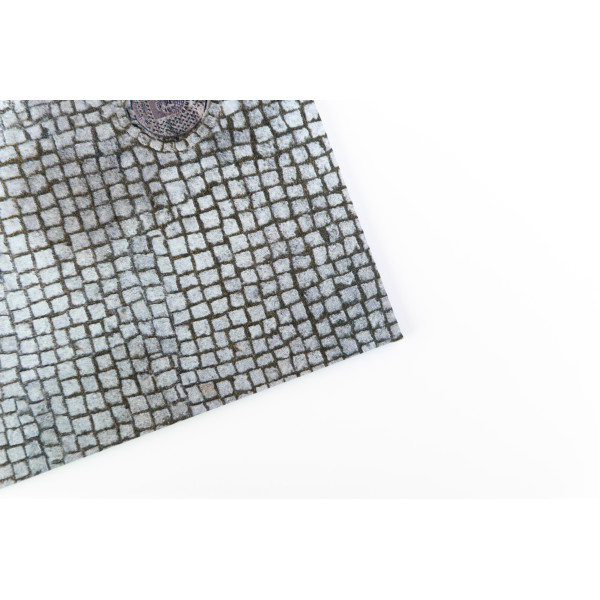 Model stand - Paving stone road Base - Acrylic 3 mm (180 x 357 mm) 1/24 Kelik KS24010