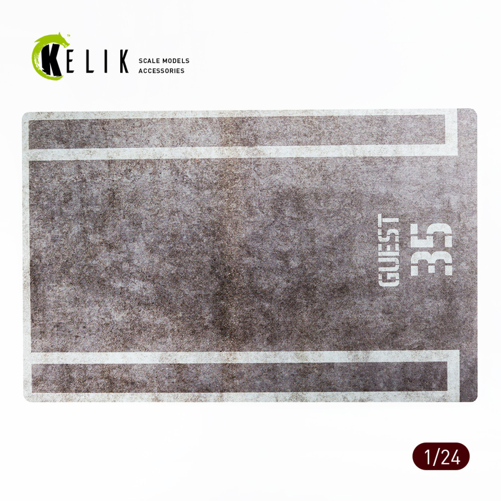 Model stand - House Parking place Type 1  Base - Acrylic 3 mm (280 x 180 mm) 1/24 Kelik KS24014