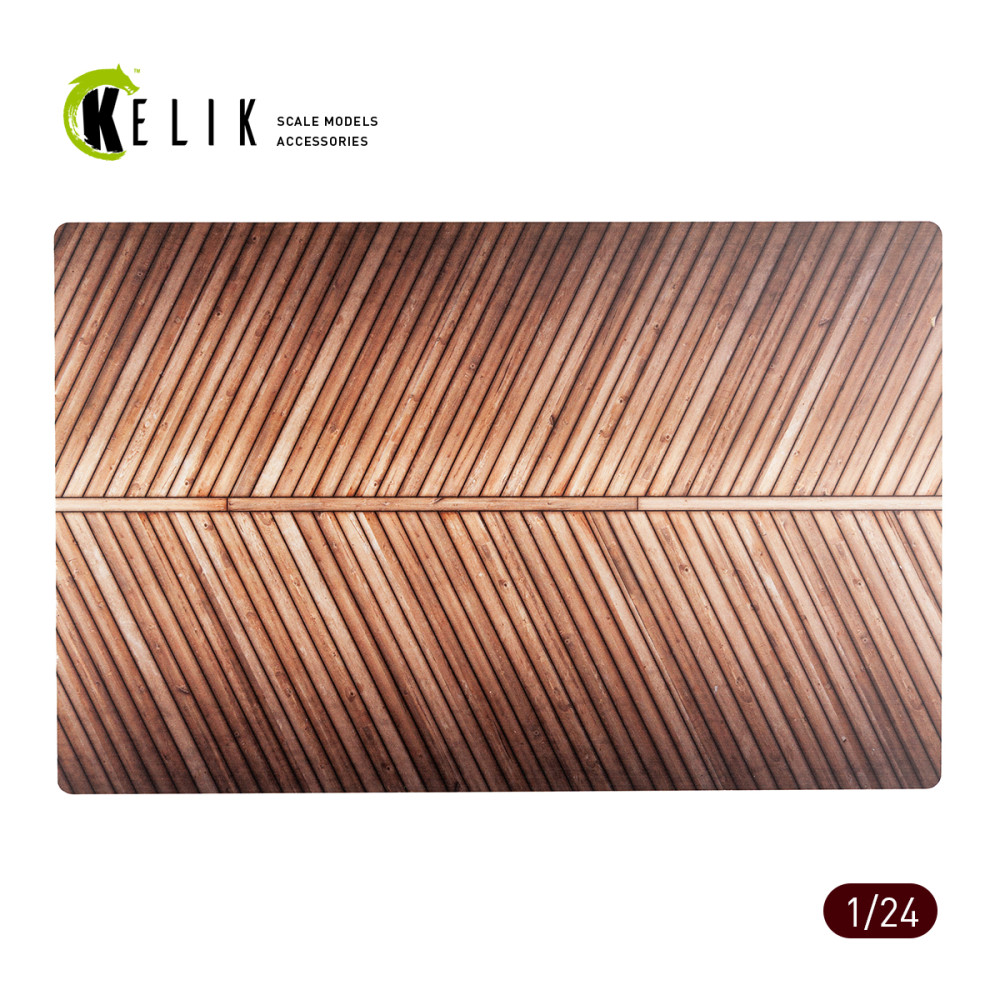 Model stand - Wooden Bridge (Ostland Bridge 1943) Base - Acrylic 3 mm (280 x 180 mm) 1/24 Kelik KS24015