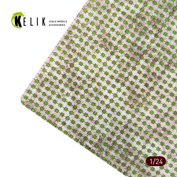 Підставка для моделі - Паркувальна сітка трава Основа - акрил 3 мм (280 x 180 мм) 1/24, Kelik KS24016