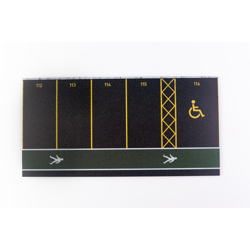 Model stand - Supermarket Parking  type 1 Base - Acrylic 3 mm (180 x 357 mm) 1/43 Kelik KS43001