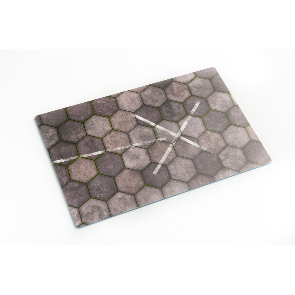 Model stand - Hexagonnal concrete plates for Aircraft and Helicopters -  Acrylic 3 mm (280 x 180 mm) 1/72 Kelik KS72004