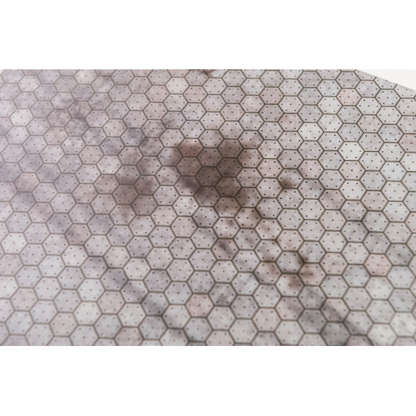 Model stand - Swiss hexagonal concrete parking place Base - Acrylic 3 mm (280 x 180 mm) 1/72 Kelik KS72017