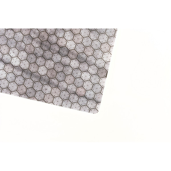 Model stand - Swiss hexagonal concrete parking place Base - Acrylic 3 mm (280 x 180 mm) 1/72 Kelik KS72017