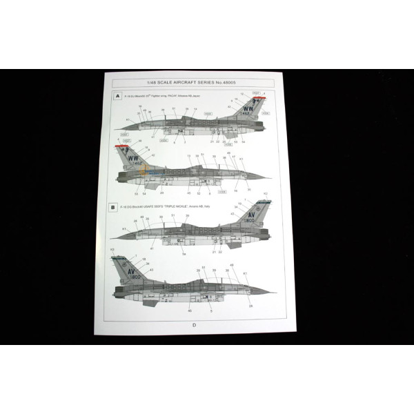 General Dynamics F-16D Block 50 - USAF Viper 2 seat  1/48 Kinetic 48005