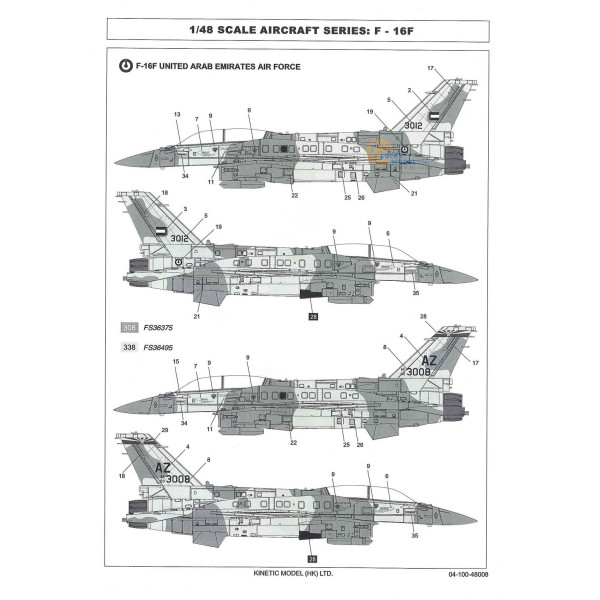 F-16F Desert Falcon Block 60  1/48 Kinetic 48008