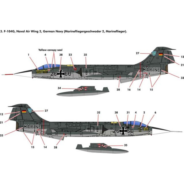 F-104G Starfighter Luftwaffe 1/48 Kinetic 48083