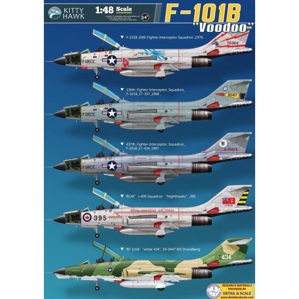 American fighter F-101B "Voodoo" 1/48 Kitty Hawk 80114