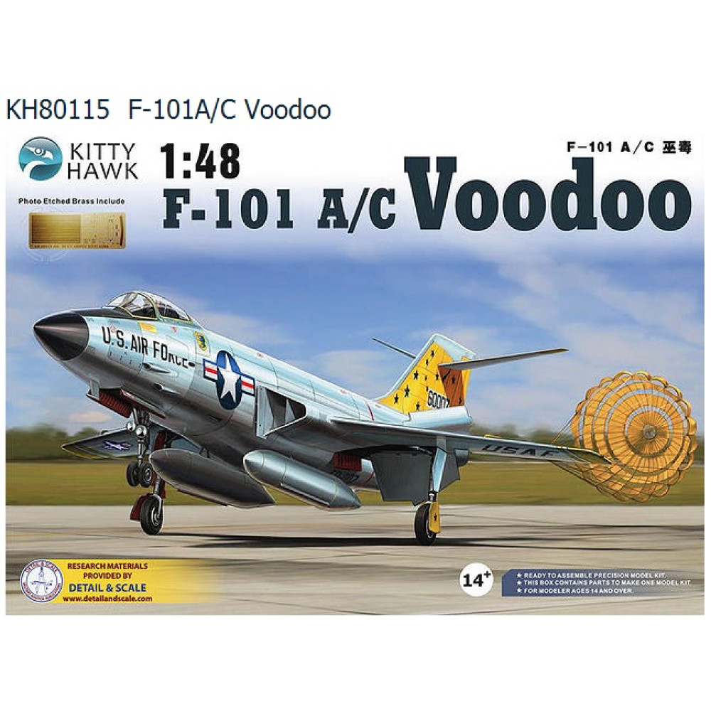 American fighter F-101 A/C Voodoo 1/48 Kitty Hawk 80115