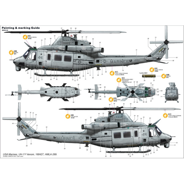 UH-1Y Venom Kit First Look 1/48 Kitty Hawk 80124