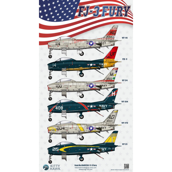 American fighter FJ-3 Fury 1/48 Kitty Hawk 80156