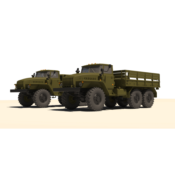 Ural-4320 and APA-5D 1/48 Zimi Model 80159