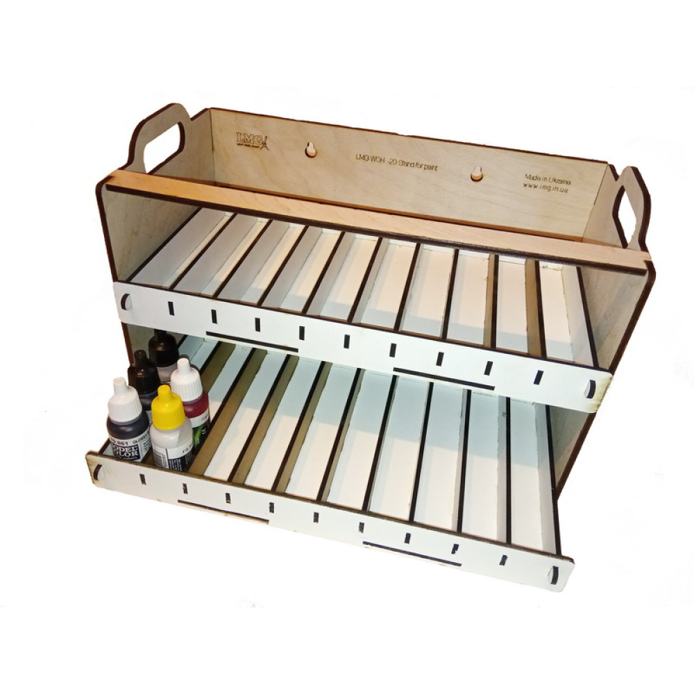 Double paint storage stand 80x25-35 mm LMG WO-20