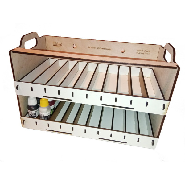Double paint storage stand 80x25-35 mm LMG WO-20