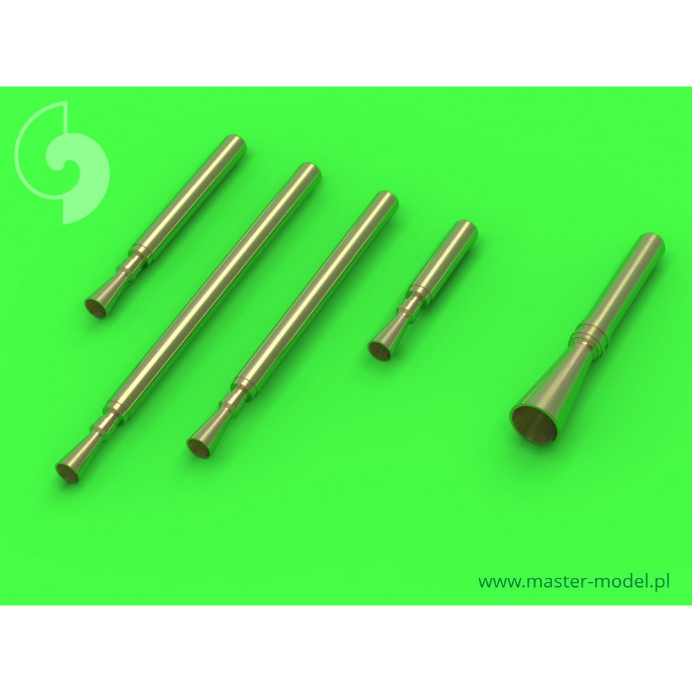 P-38M Lightning - .50 cal Brownings and 20mm cannon tips with flash hiders 1/48 Master 48-115