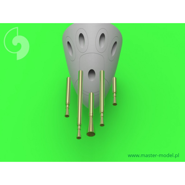 P-38M Lightning - .50 cal Brownings and 20mm cannon tips with flash hiders 1/48 Master 48-115