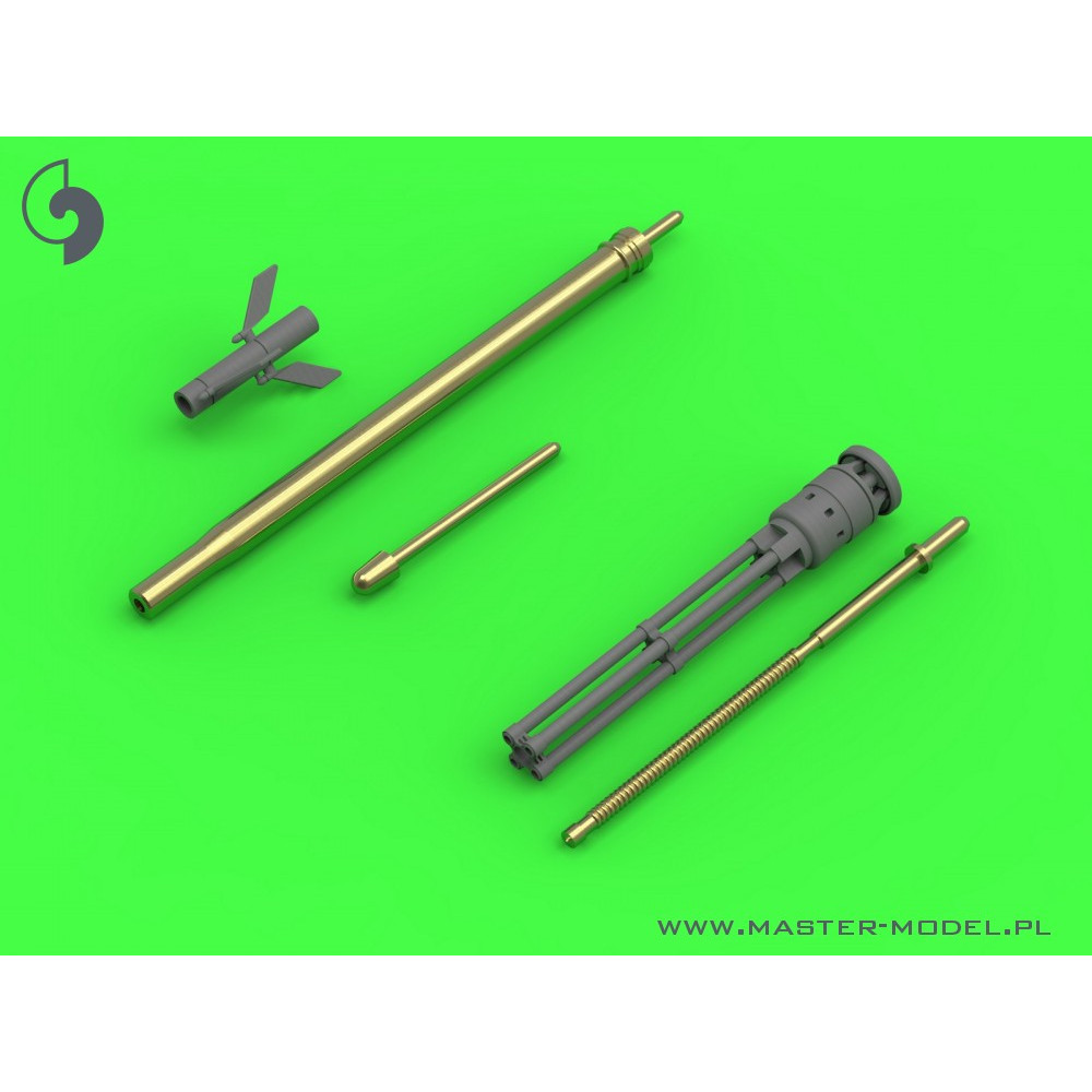 Mi-24 (Hind D/E) - JakB-12.7 machine gun barrel and DUAS probe (metal and resin parts) 1/48 Master 48-126