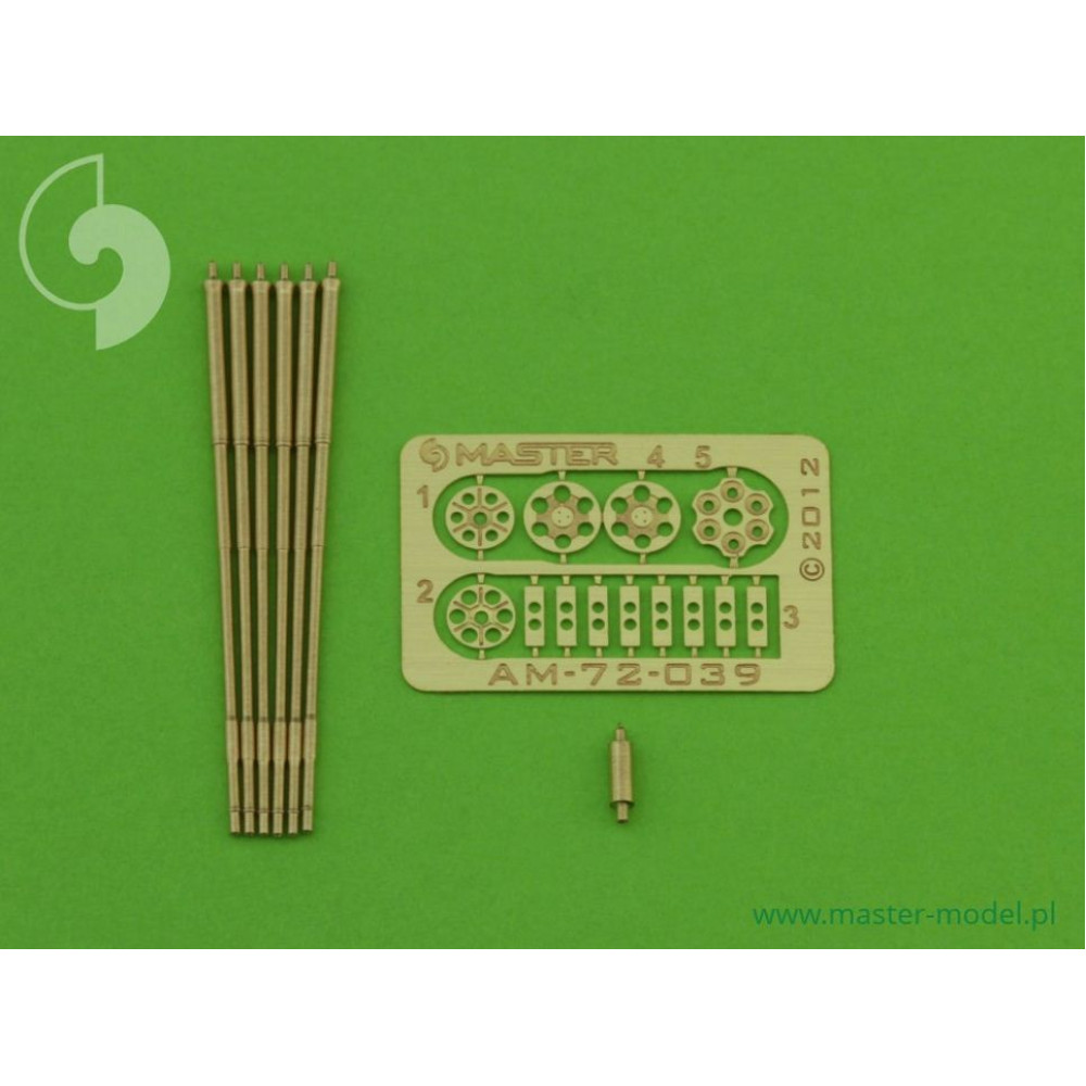 M61 A1 Vulcan - Six-barrelled rotary 20mm cannon - turned barrels with etched barrel clamps 1/72 Master 72-039