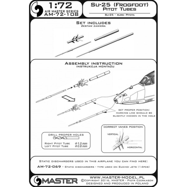Су-25 (Frogfoot) - Трубка Піто 1/72 Master 72-108