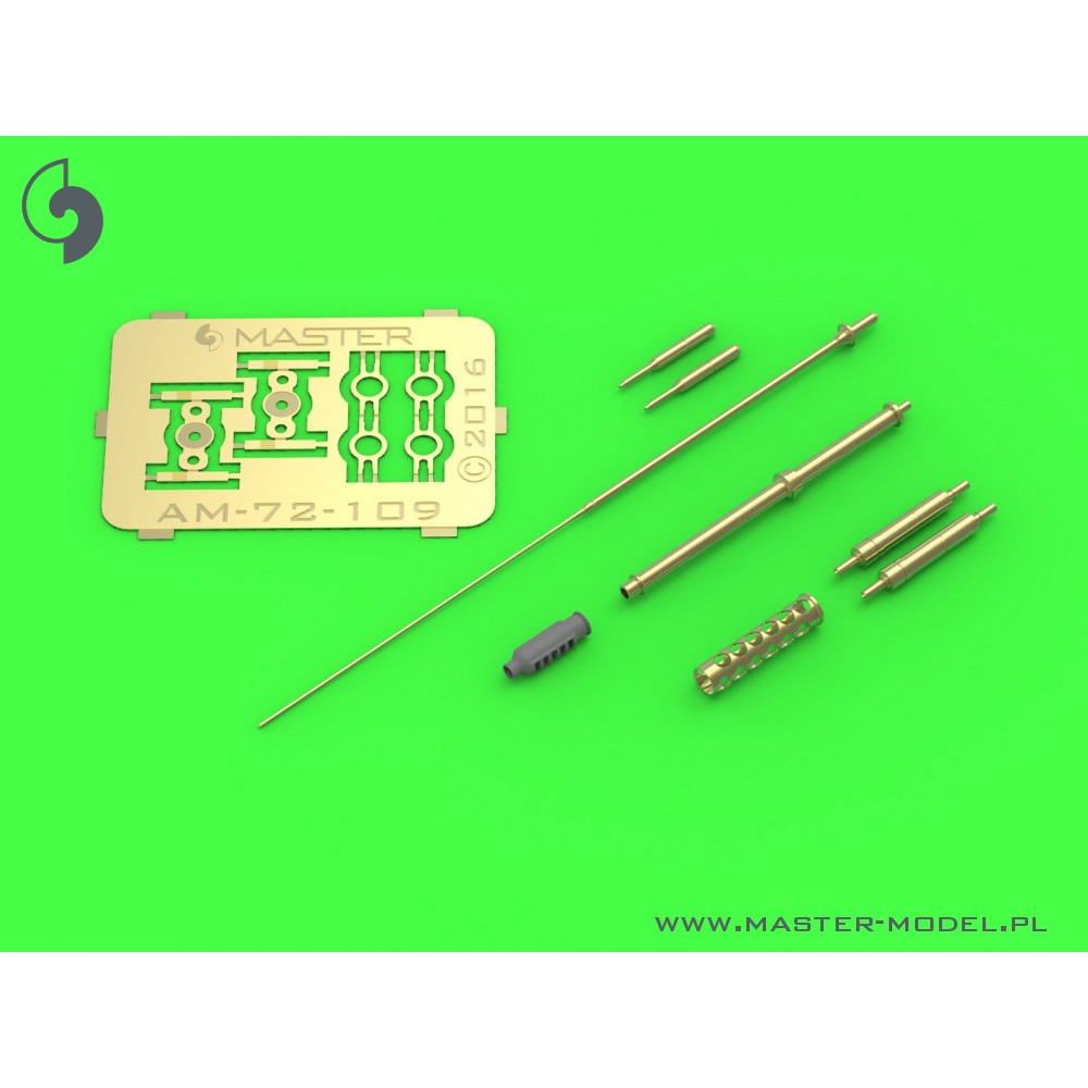 AH-64 Apache - M230 Chain Gun barrel (30mm), Pitot tubes and tail antenna (resin, PE and turned parts) 1/72 Master 72-109