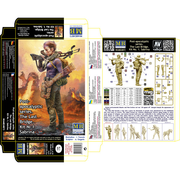 Pоst-apocalyptic series. The Last Bridge. Kit No. 1. Sabrina 1/24 MasterBox 24073
