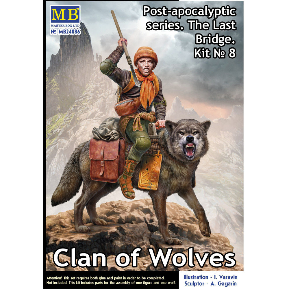 Post-apocalyptic series. The Last Bridge. Set No. 8. Clan of Wolves 1/24 MasterBox 24086