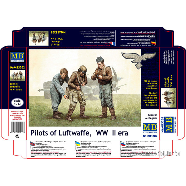 Pilots of Luftwaffe, WW II era  1/32 MasterBox 3202