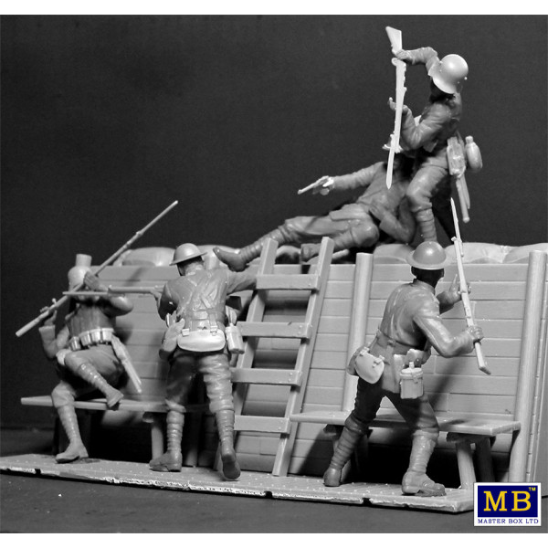 Hand-to-hand fight, German and British infantrymen, WW I era  1/35 MasterBox 35116