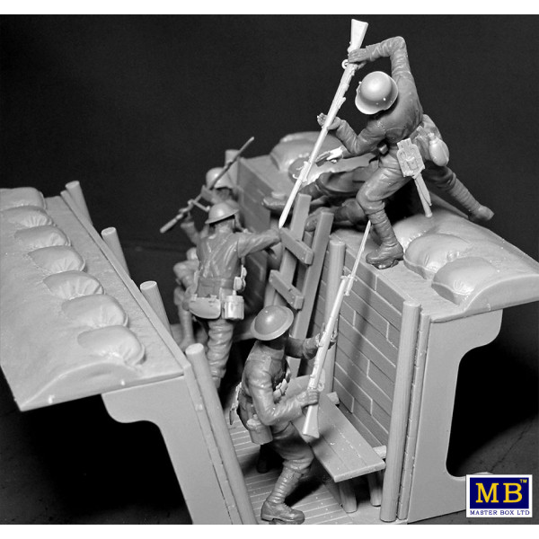 Hand-to-hand fight, German and British infantrymen, WW I era  1/35 MasterBox 35116