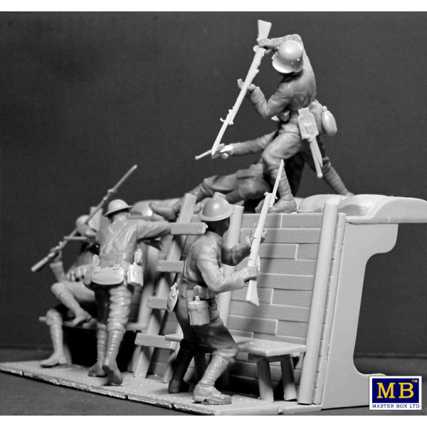 Hand-to-hand fight, German and British infantrymen, WW I era  1/35 MasterBox 35116
