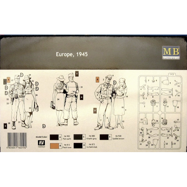 Europe 1945 - 2 GI Joes with females 1/35 MasterBox 3514