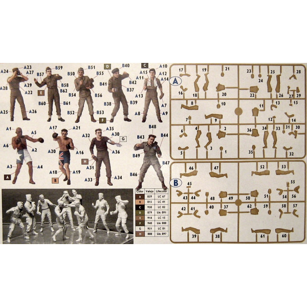 "Friendly boxing match" British and American paratroopers, World War II Era 1/35 MasterBox 35150