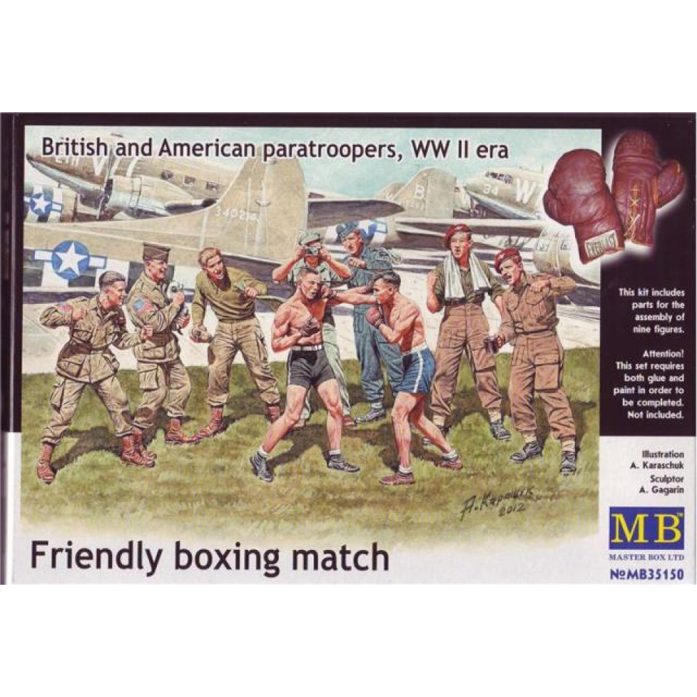 "Friendly boxing match" British and American paratroopers, World War II Era 1/35 MasterBox 35150