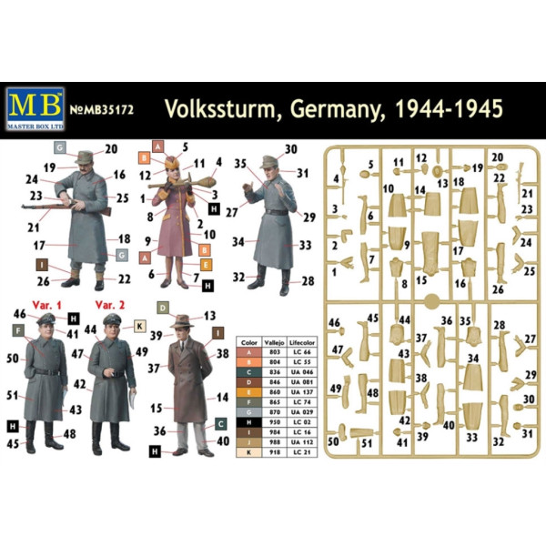 Німецьке народне ополчення Фольксштурм 1944-45 рр 1/35 MasterBox 35172