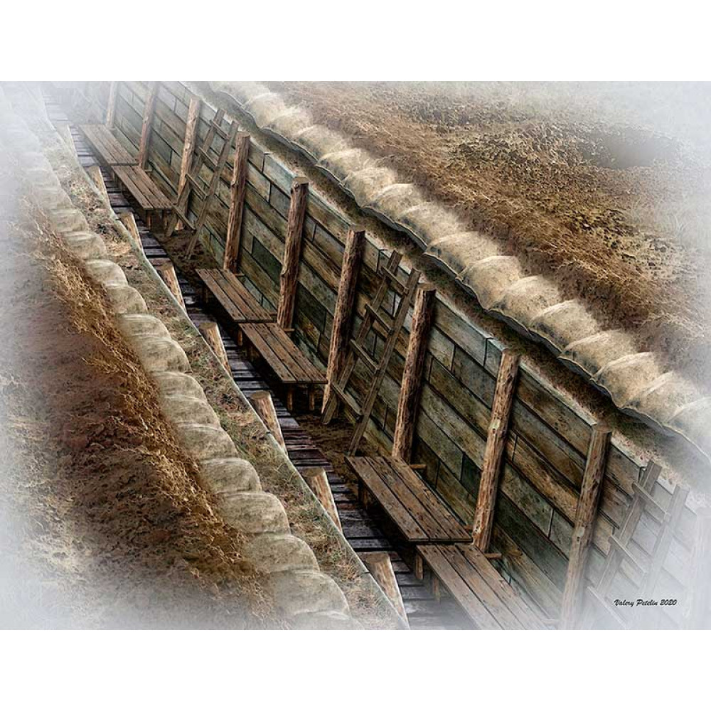 The trench. WWI & WWII era 1/35 MasterBox 35174