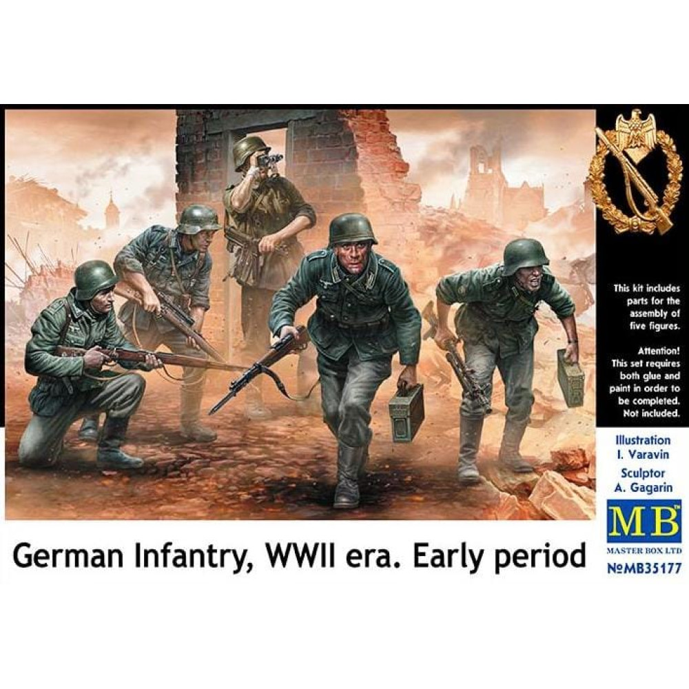 German Infantry, WWII Era. Early period  1/35 MasterBox 35177