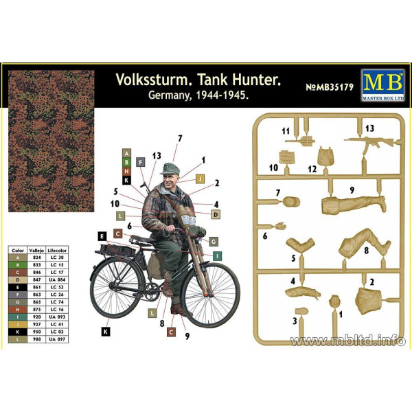 Volkssturm, німецький "мисливець на танків", 1944-45 рр 1/35 MasterBox 35179