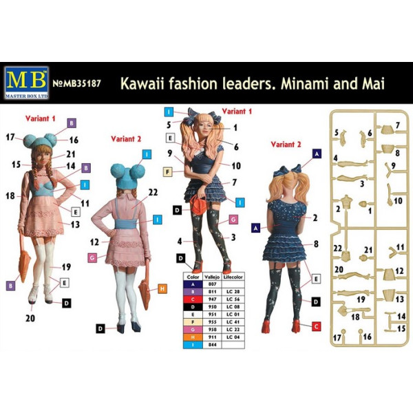  Kawaii Fashion Leaders - Minami and Mai (2 Figures)  1/35 MasterBox 35187