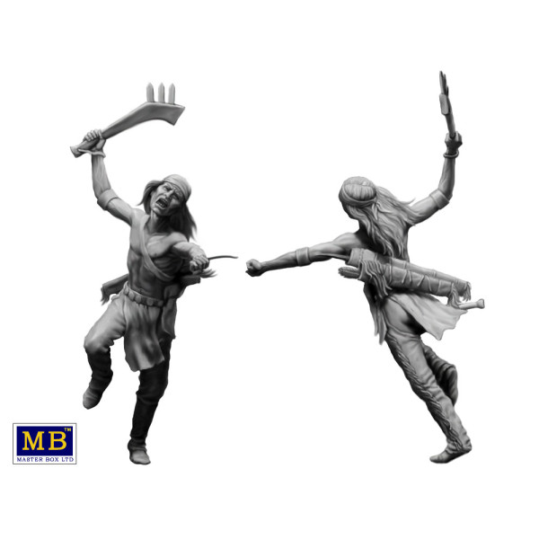 Indian Wars Series, Kit №2. Tomahawk Charge  1/35 MasterBox 35192