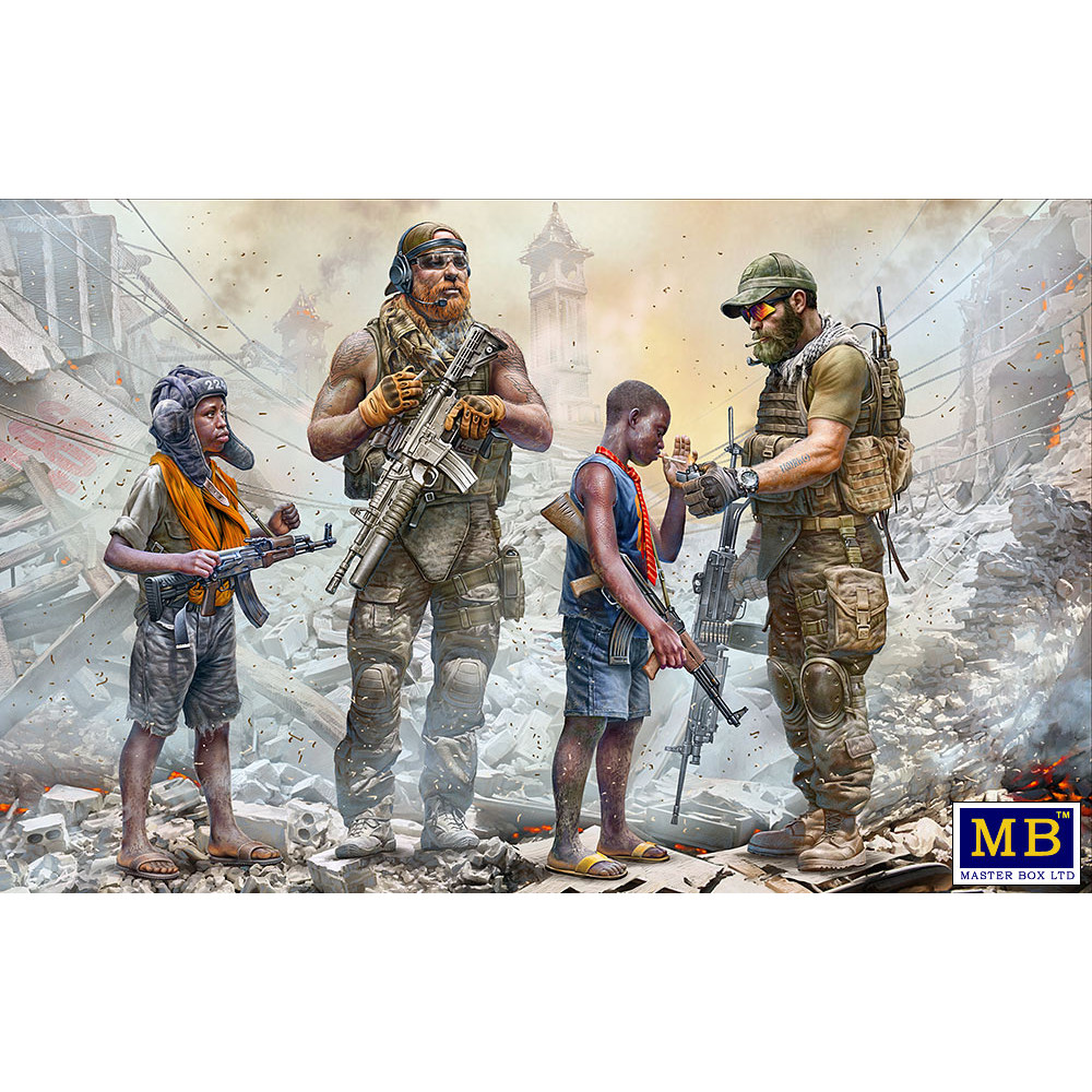 Somewhere on our planet. Sharing a smoke 1/35 MasterBox 35200