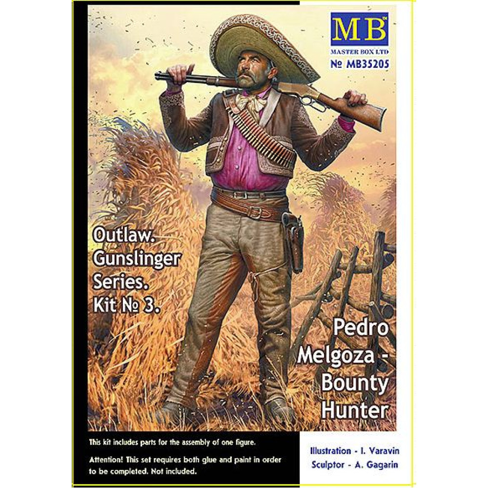 Gunslinger series. Kit No. 3. Pedro Melgoza - Bounty Hunter 1/35 MasterBox 35205
