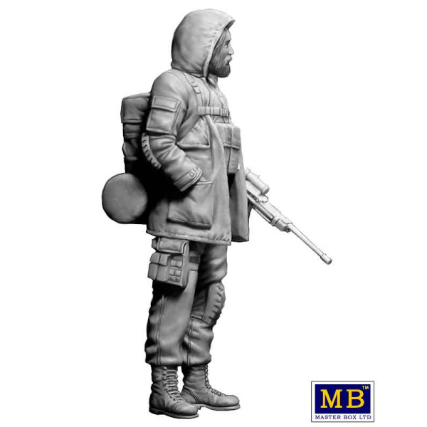 Pоst-apocalyptic fiction. Desert Battle Series. Skull Clan – Long-distance raid. Kit №1. An old raider. Vadim 1/35 MasterBox 35213