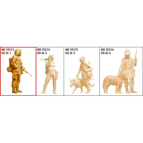 Pоst-apocalyptic fiction. Desert Battle Series. Skull Clan – Long-distance raid. Kit №1. An old raider. Vadim 1/35 MasterBox 35213