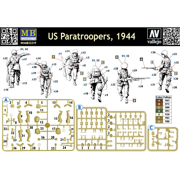 Американські парашутисти, 1944  1/35 MasterBox 35219
